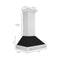 36 In. Satin Stainless Steel Wall Mount Range Hood With Black Matte Shell And Stainless Steel Handle