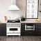 36 In. Satin Stainless Steel Wall Mount Range Hood With White Matte Shell And Stainless Steel Handle