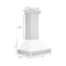 36 In. Satin Stainless Steel Wall Mount Range Hood With White Matte Shell And Stainless Steel Handle