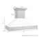 48 In. Satin Stainless Steel Wall Mount Range Hood With White Matte Shell And Stainless Steel Handle