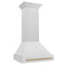 Autograph Edition 30 In. Satin Stainless Steel Wall Mount Range Hood With Champagne Bronze Handle