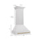 Autograph Edition 30 In. Satin Stainless Steel Wall Mount Range Hood With Champagne Bronze Handle