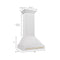 Autograph Edition 30 In. Satin Stainless Steel Wall Mount Range Hood With Polished Gold Handle