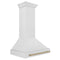 Autograph Edition 36 In. Satin Stainless Steel Wall Mount Range Hood With Champagne Bronze Handle