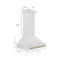 Autograph Edition 36 In. Satin Stainless Steel Wall Mount Range Hood With Champagne Bronze Handle