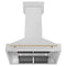 Autograph Edition 36 In. Satin Stainless Steel Wall Mount Range Hood With Polished Gold Handle