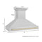 Autograph Edition 48 In. Satin Stainless Steel Wall Mount Range Hood With Polished Gold Handle