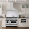 Autograph Edition 48 In. Satin Stainless Steel Wall Mount Range Hood With Matte Black Handle