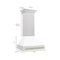 Autograph Edition 30 In. Satin Stainless Steel Wall Mount Range Hood With White Matte Shell And Champagne Bronze Handle