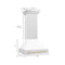 Autograph Edition 30 In. Satin Stainless Steel Wall Mount Range Hood With White Matte Shell And Polished Gold Handle