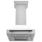 Autograph Edition 30 In. Satin Stainless Steel Wall Mount Range Hood With White Matte Shell And Matte Black Handle