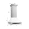 Autograph Edition 30 In. Satin Stainless Steel Wall Mount Range Hood With White Matte Shell And Matte Black Handle