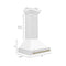 Autograph Edition 36 In. Satin Stainless Steel Wall Mount Range Hood With White Matte Shell And Champagne Bronze Handle