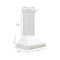 Autograph Edition 36 In. Satin Stainless Steel Wall Mount Range Hood With White Matte Shell And Polished Gold Handle