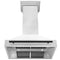 Autograph Edition 36 In. Satin Stainless Steel Wall Mount Range Hood With White Matte Shell And Matte Black Handle