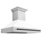 Autograph Edition 48 In. Satin Stainless Steel Wall Mount Range Hood With White Matte Shell And Matte Black Handle