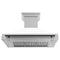 Autograph Edition 48 In. Satin Stainless Steel Wall Mount Range Hood With White Matte Shell And Matte Black Handle