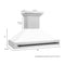 Autograph Edition 48 In. Satin Stainless Steel Wall Mount Range Hood With White Matte Shell And Matte Black Handle