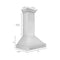 36 In. Stainless Steel Range Hood With Stainless Steel Handle
