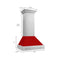 30 In. Stainless Steel Range Hood With Red Matte Shell And Stainless Steel Handle