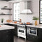 30 In. Stainless Steel Range Hood With White Matte Shell And Stainless Steel Handle