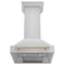 Autograph Edition 30 In. Stainless Steel Range Hood With Stainless Steel Shell And Champagne Bronze Handle