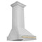 Autograph Edition 30 In. Stainless Steel Range Hood With Stainless Steel Shell And Polished Gold Handle