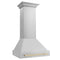 Autograph Edition 30 In. Stainless Steel Range Hood With Stainless Steel Shell And Polished Gold Handle
