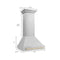 Autograph Edition 30 In. Stainless Steel Range Hood With Stainless Steel Shell And Polished Gold Handle