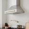 Autograph Edition 36 In. Stainless Steel Range Hood With Stainless Steel Shell And Polished Gold Handle