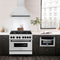 Autograph Edition 36 In. Stainless Steel Range Hood With Stainless Steel Shell And Matte Black Handle