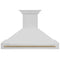 Autograph Edition 48 In. Stainless Steel Range Hood With Stainless Steel Shell And Champagne Bronze Handle