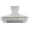 Autograph Edition 48 In. Stainless Steel Range Hood With Stainless Steel Shell And Champagne Bronze Handle
