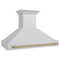 Autograph Edition 48 In. Stainless Steel Range Hood With Stainless Steel Shell And Champagne Bronze Handle