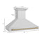 Autograph Edition 48 In. Stainless Steel Range Hood With Stainless Steel Shell And Champagne Bronze Handle