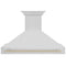 Autograph Edition 48 In. Stainless Steel Range Hood With Stainless Steel Shell And Polished Gold Handle