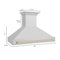 Autograph Edition 48 In. Stainless Steel Range Hood With Stainless Steel Shell And Polished Gold Handle