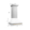 Autograph Edition 30 In. Stainless Steel Range Hood With White Matte Shell And Polished Gold Handle