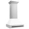 Autograph Edition 30 In. Stainless Steel Range Hood With White Matte Shell And Matte Black Handle