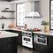 Autograph Edition 30 In. Stainless Steel Range Hood With White Matte Shell And Matte Black Handle