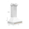 Autograph Edition 36 In. Stainless Steel Range Hood With White Matte Shell And Polished Gold Handle
