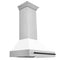 Autograph Edition 36 In. Stainless Steel Range Hood With White Matte Shell And Matte Black Handle
