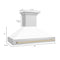 Autograph Edition 48 In. Stainless Steel Range Hood With White Matte Shell And Polished Gold Handle