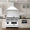 Autograph Edition 48 In. Stainless Steel Range Hood With White Matte Shell And Matte Black Handle