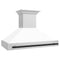 Autograph Edition 48 In. Stainless Steel Range Hood With White Matte Shell And Matte Black Handle