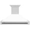 Autograph Edition 48 In. Stainless Steel Range Hood With White Matte Shell And Matte Black Handle