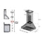 30 In. Ducted Satin Stainless Steel Wall Mount Range Hood With White Matte Shell