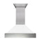 30 In. Ducted Satin Stainless Steel Wall Mount Range Hood With White Matte Shell