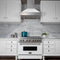 30 In. Ducted Satin Stainless Steel Wall Mount Range Hood With White Matte Shell