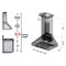 36 In. Designer Series Ducted Wall Mount Range Hood In Copper